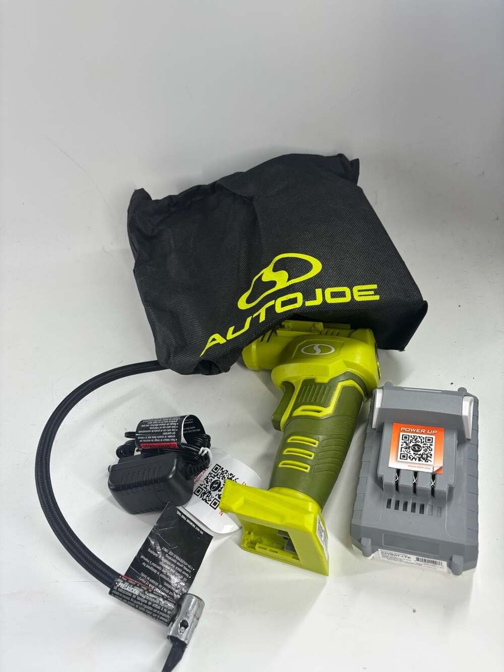 Sun Joe 24-Volt Cordless Portable Air Compressor Kit, 1.3-Ah Battery, Charger, S